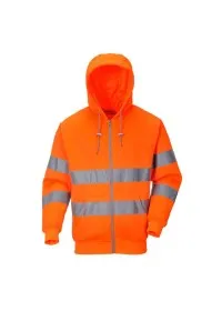 Portwest B305 Hi-Vis Zip Front Hoodie Orange