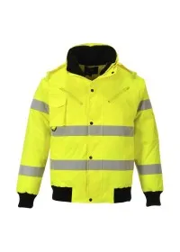 Portwest C467 Hi-Vis 3 in 1 Bomber Jacket Yellow
