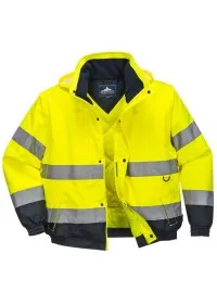 Portwest C468 Hi-Vis 2in1 Bomber Jacket Yellow
