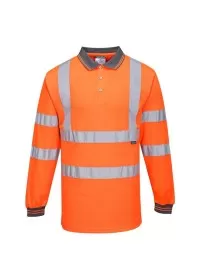 Portwest S277 Hi-Vis Polo ShirtL/S Orange