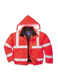 Portwest S463 Hi-Vis Bomber Jacket Red