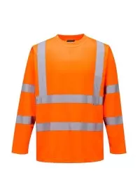Portwest S178 Hi-Vis Long Sleeved T-Shirt Orange