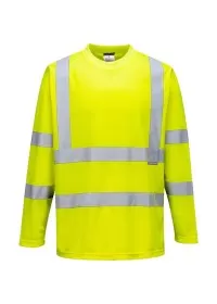 Portwest S178 Hi-Vis Long Sleeved T-Shirt Yellow