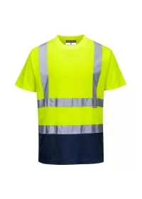 Portwest S378 Hi-Vis 2-Tone T-Shirt Yell-Nav