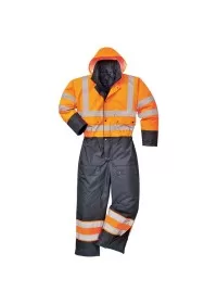 Portwest S485 Contrast Coverall Lined Ora-Nav