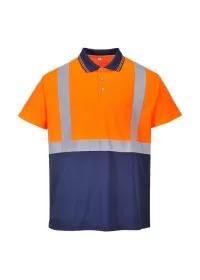 Portwest S479 Hi-Vis 2-Tone Polo Shirt Orange & Navy