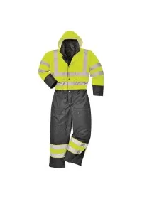 Portwest S485 Contrast Coverall Lined Yellow