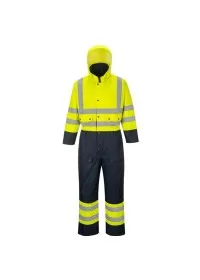 Portwest S485 Contrast Coverall Lined Yell-Nav