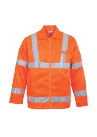 Portwest RT40 Hi-Vis Polycotton Jacket RIS Orange