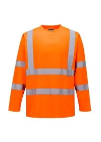 Portwest S178 Hi-Vis Long Sleeved T-Shirt Orange