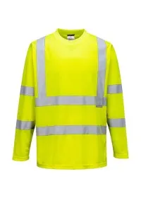 Portwest S178 Hi-Vis Long Sleeved T-Shirt Yellow