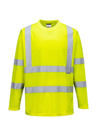 Portwest S178 Hi-Vis Long Sleeved T-Shirt Yellow