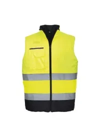 Portwest S267 Hi-Vis 2-Tone Bodywarmer Yell-Nav