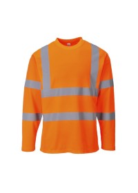 Portwest S278 Hi-Vis T-Shirt Long Sleeves Orange