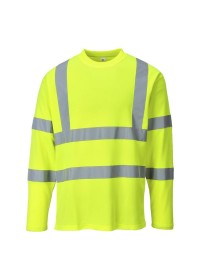 Portwest S278 Hi-Vis T-Shirt Long Sleeves Yellow