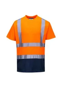 Portwest S378 Hi-Vis 2-Tone T-Shirt Ora-Nav
