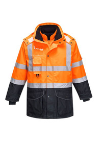 Portwest S426 Hi-Vis 7in1 Contrast Jacket Ora-Nav