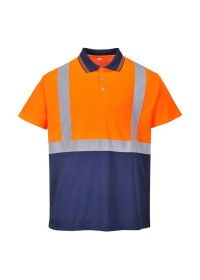 Portwest S479 Hi-Vis 2-Tone Polo Shirt Orange & Navy