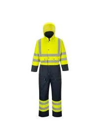 Portwest S485 Contrast Coverall Lined Yell-Nav