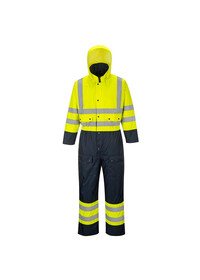 Portwest S485 Contrast Coverall Lined Yell-Nav