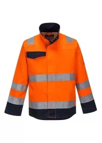 MV35 Modaflame Rail Standard Jacket Orange/Navy Portwest