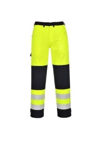 Portwest FR62 Hi-Vis Multinorm Trousers Yell-Nav