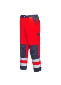 Portwest TX51 Lyon Hi-Vis Trousers Red-Nav