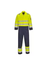 Portwest MV28 Hi Vis Modaflame Coverall Yell-Nav