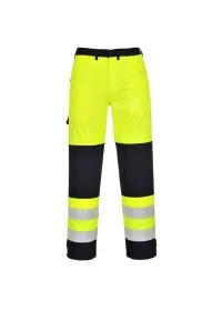 Portwest FR62 Hi-Vis Multinorm Trousers Yell-Nav