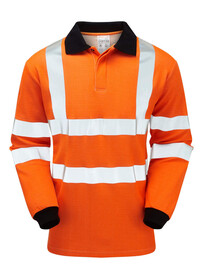 Pulsar Flame Retardant Orange Hi Vis Poloshirt PRFR21