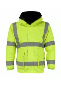 Flame Retardant Anti Static Hi Vis Bomber Jacket yellow