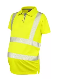 Ladies Maternity Hi Vis Poloshirt Leo PM03 Yellow