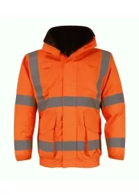Hi Vis Flame Retardant Antistatic Bomber Jacket Orange