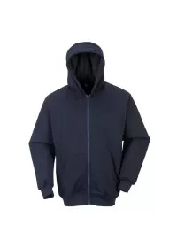 Portwest FR81 FR Hooded Zip Sweatshirt Navy