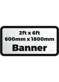 2ftx6ft printed banner 600x1800mm