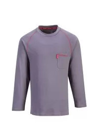 Portwest FR01 Bizflame Crew Neck T-Shirt Grey
