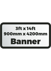 Custom Printed Banner 3ftx14ft 900x4200mm