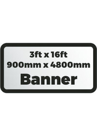 Custom Printed Banner 3ftx16ft 900x4800mm