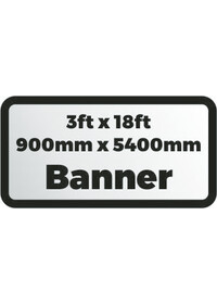 Custom Printed Banner 3ftx18ft 900x5400mm