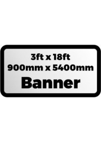 Custom Printed Banner 3ftx18ft 900x5400mm