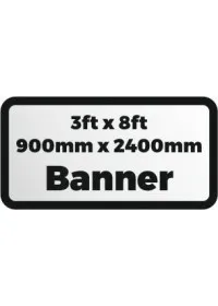 Custom Printed Banner 3ftx8ft 900x2400mm