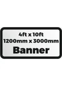 Custom Printed banner 4ftx10ft 1200x3000mm