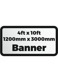 Custom Printed banner 4ftx10ft 1200x3000mm