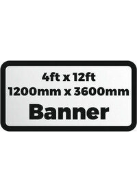Custom Printed banner 4ftx12ft 1200x3600mm