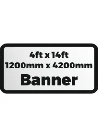 Custom Printed banner 4ftx14ft 1200x4200mm