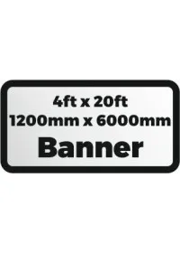 Custom Printed banner 4ftx20ft 1200x6000mm