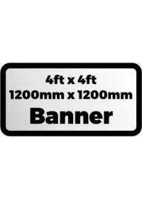 Printed banner 4ftx4ft 1200x1200mm