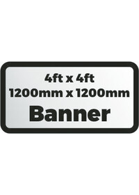 Printed banner 4ftx4ft 1200x1200mm