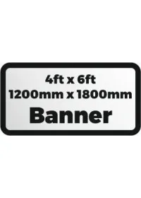 Custom Printed banner 4ftx6ft 1200x1800mm