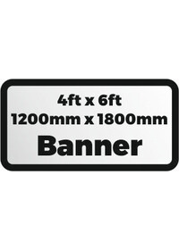 Custom Printed banner 4ftx6ft 1200x1800mm